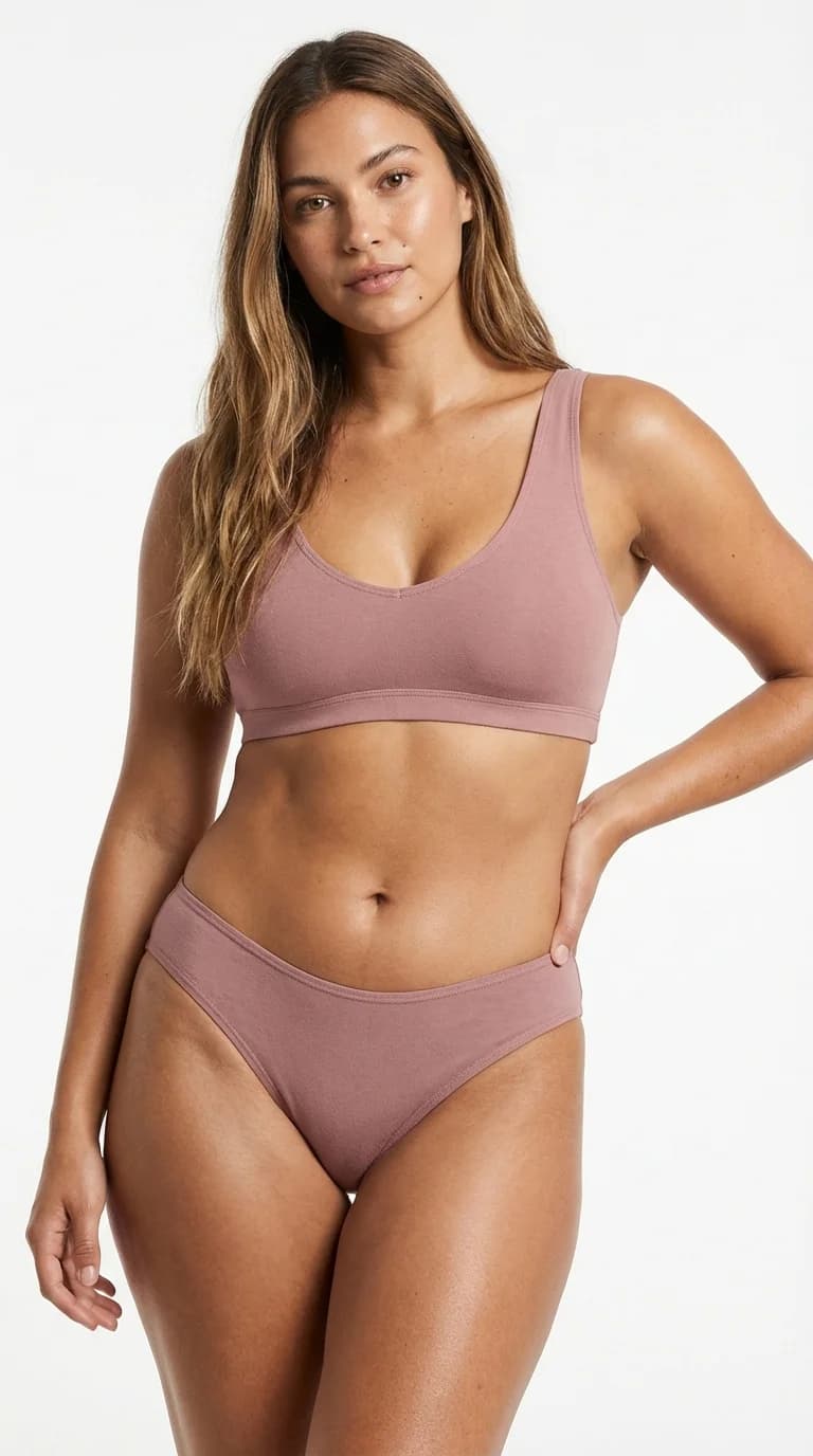 Nefes Alan Pamuklu Bikini Külot Gül Kurusu - Gül Kurusu Renk Detayı