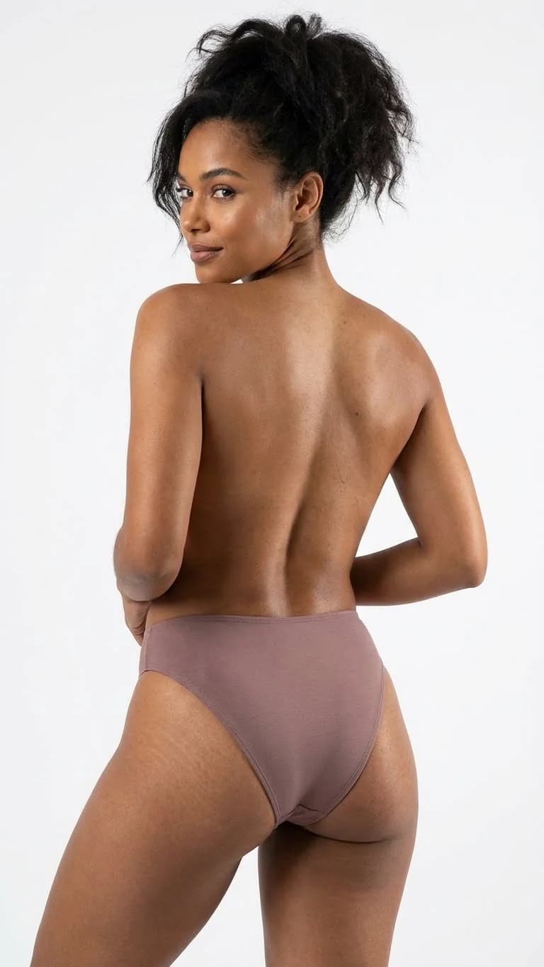 Nefes Alan Pamuklu Bikini Külot Vizon - Rahat Slip Model Detayı